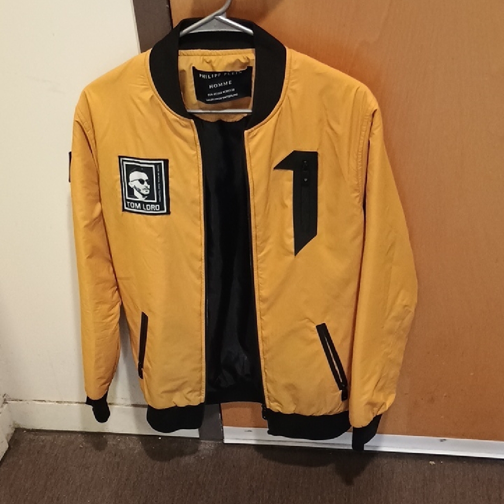 Philipp Plein Bold Yellow Bomber Jacket